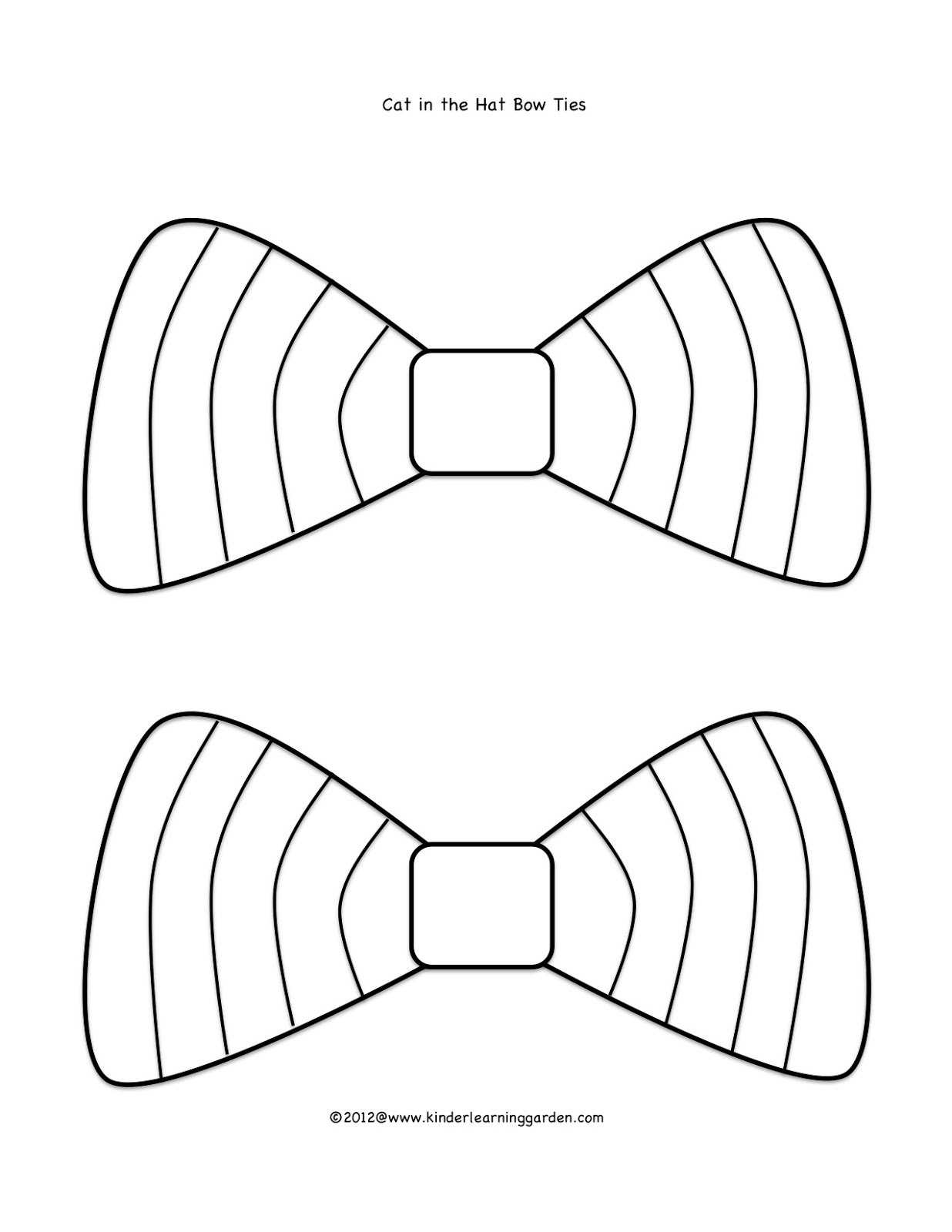 Printable Bow Tie Coloring Pages
