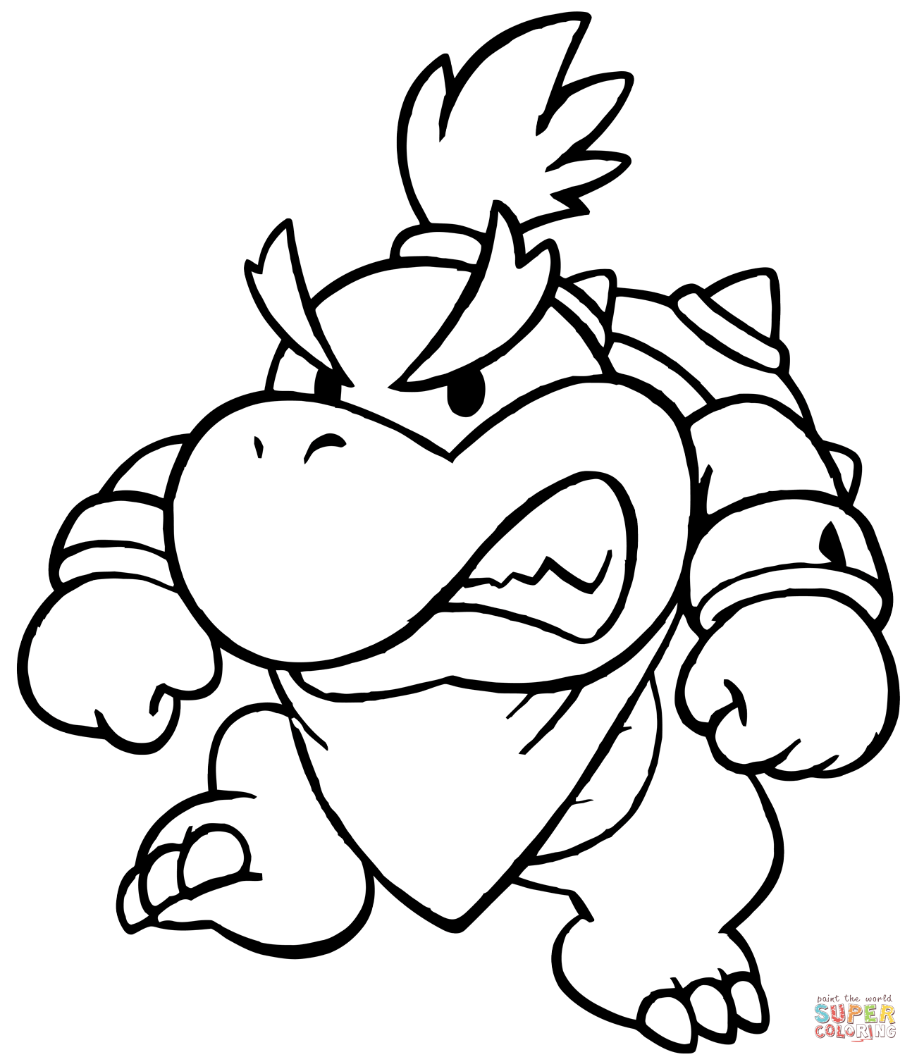 Bowser Printable Coloring Pages Coloring Home