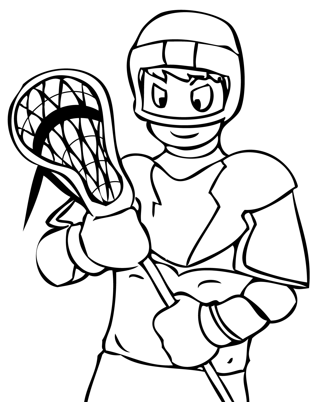 Boy Playing Lacrosse Coloring Page Free Printable Coloring Pages For Kids