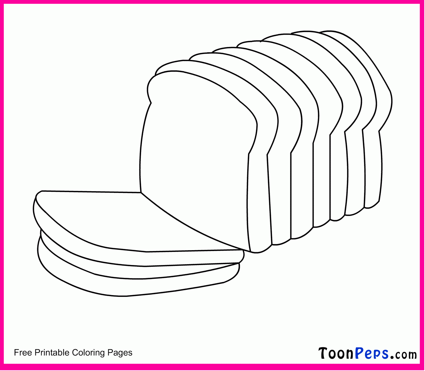 Free Printable Bread Color Page