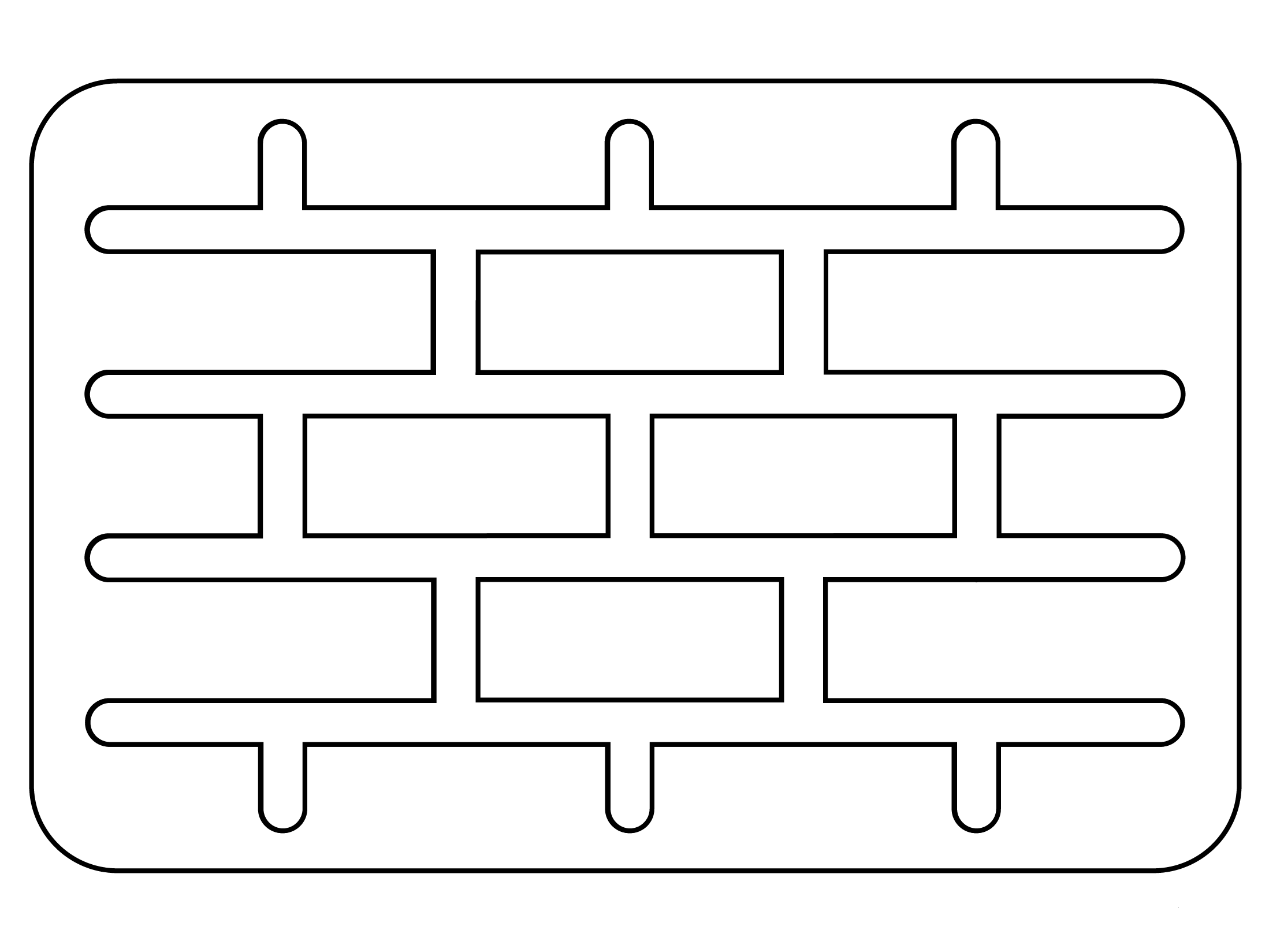 Brick Wall Coloring Page ColouringPages