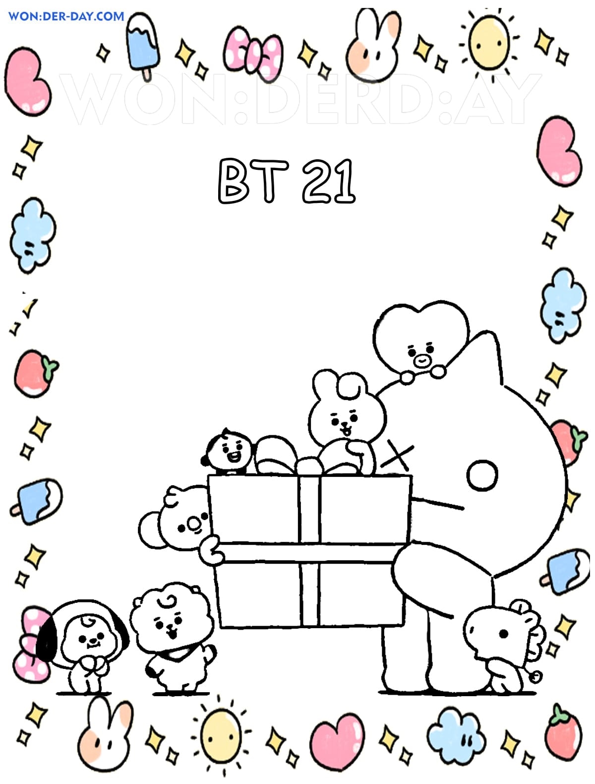 BT21 Coloring Pages 80 Free Printable Coloring Pages