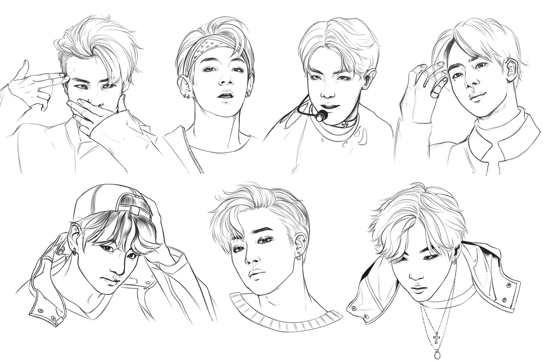 Bts Coloring Page Printable