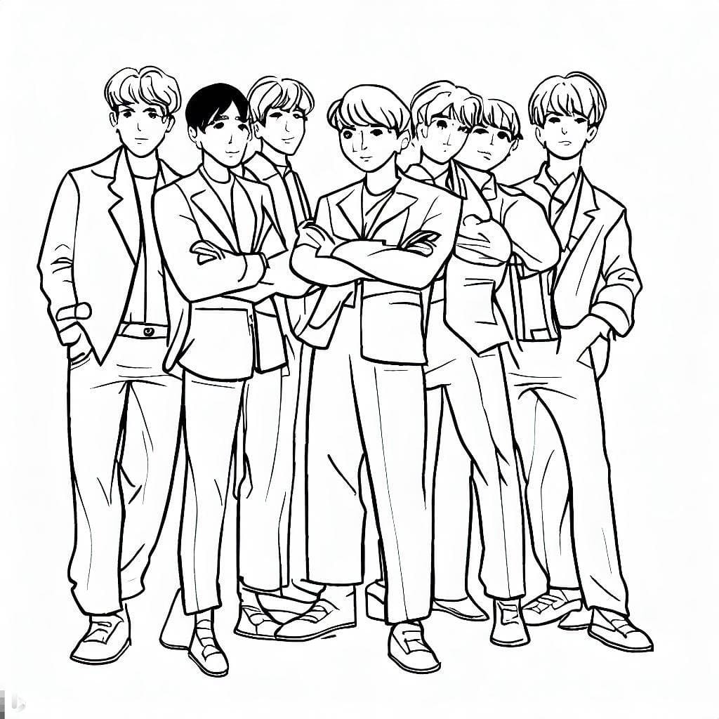 BTS Printable For Kids Coloring Page Download Print Or Color Online For Free