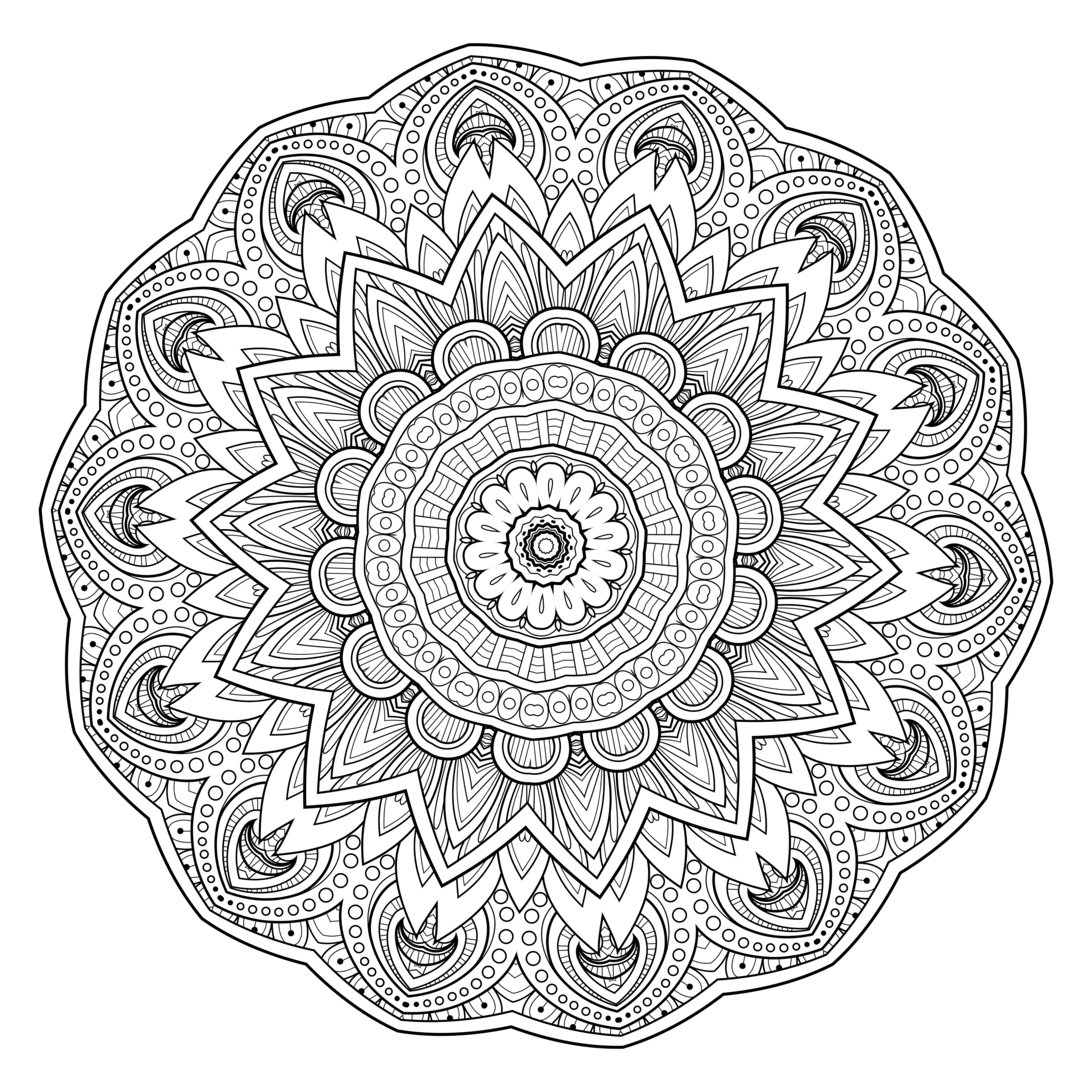 Buddhist Mandala Coloring Pages Printable