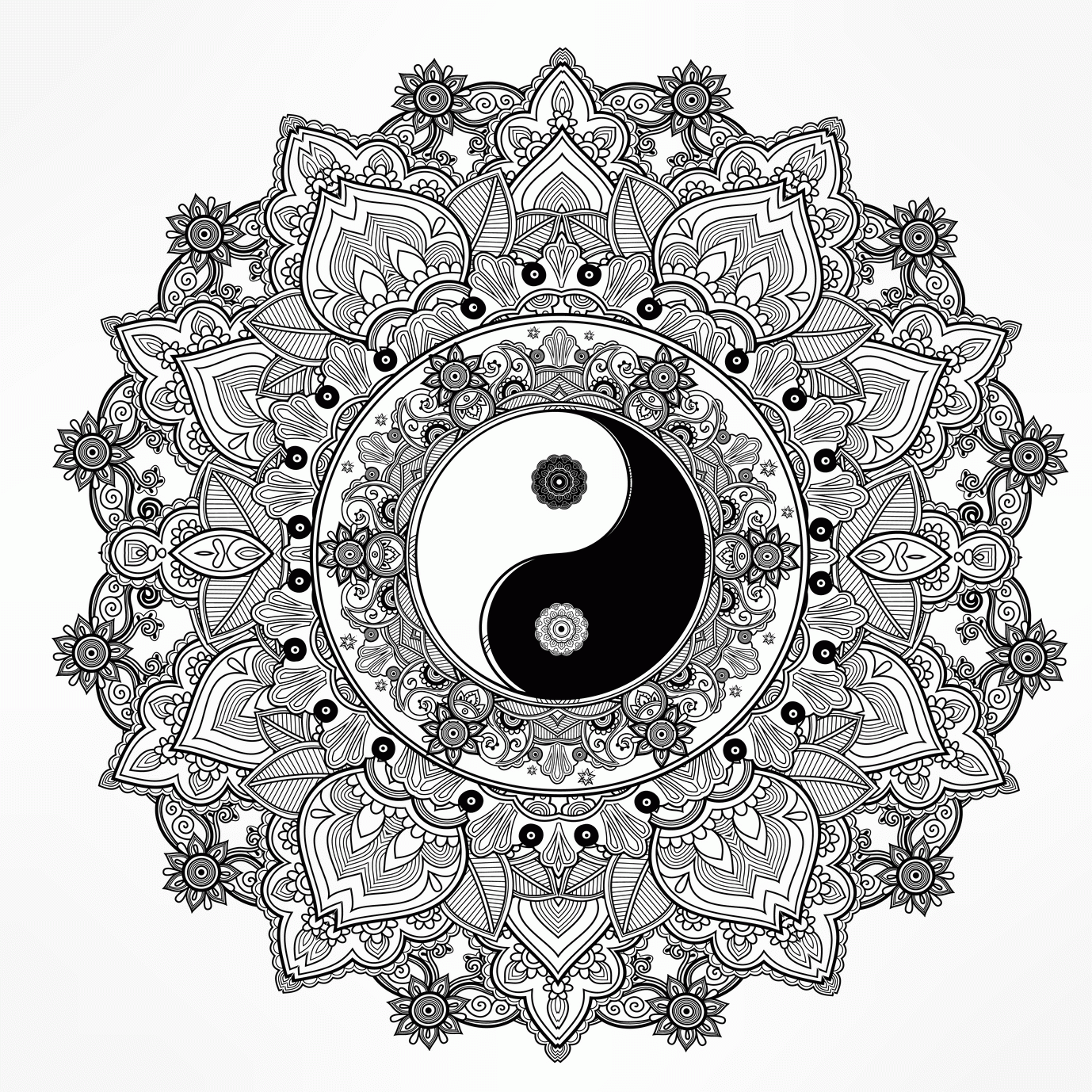 Buddhist Mandala Coloring Pages Coloring Home