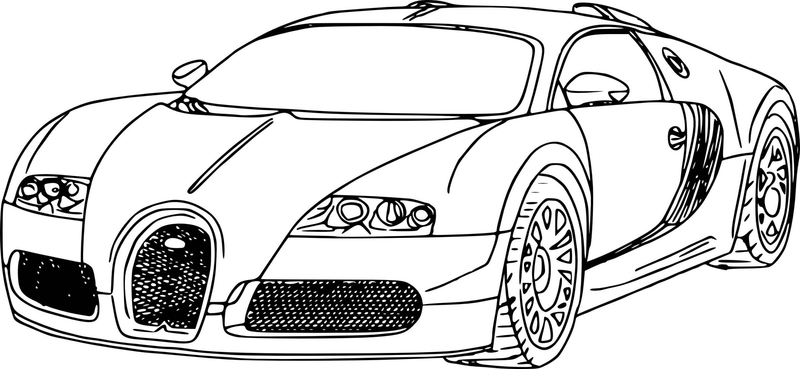 Bugatti Chiron Coloring Page At GetDrawings Free Download
