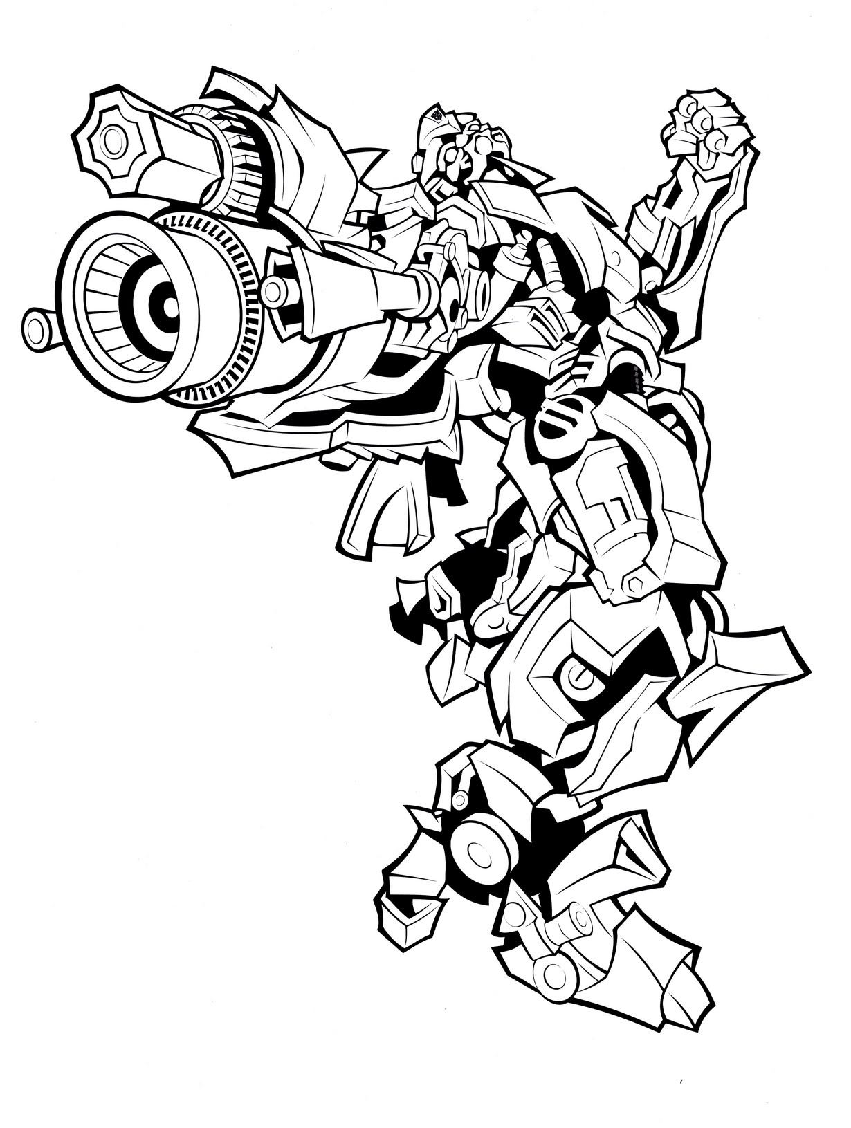 Printable Bumblebee Transformer Coloring Page