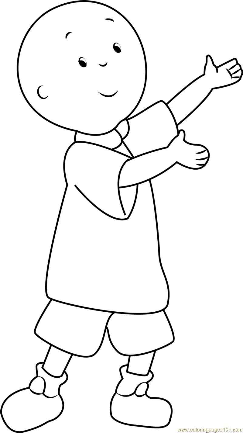 Caillou Showing A Something Coloring Page Free Caillou Coloring Pages ColoringPages101