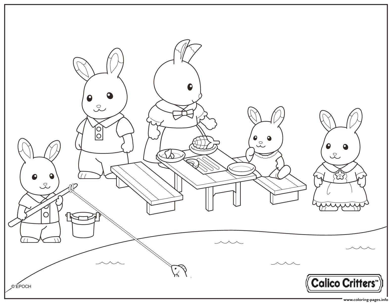 Calico Critters Printable Coloring Pages