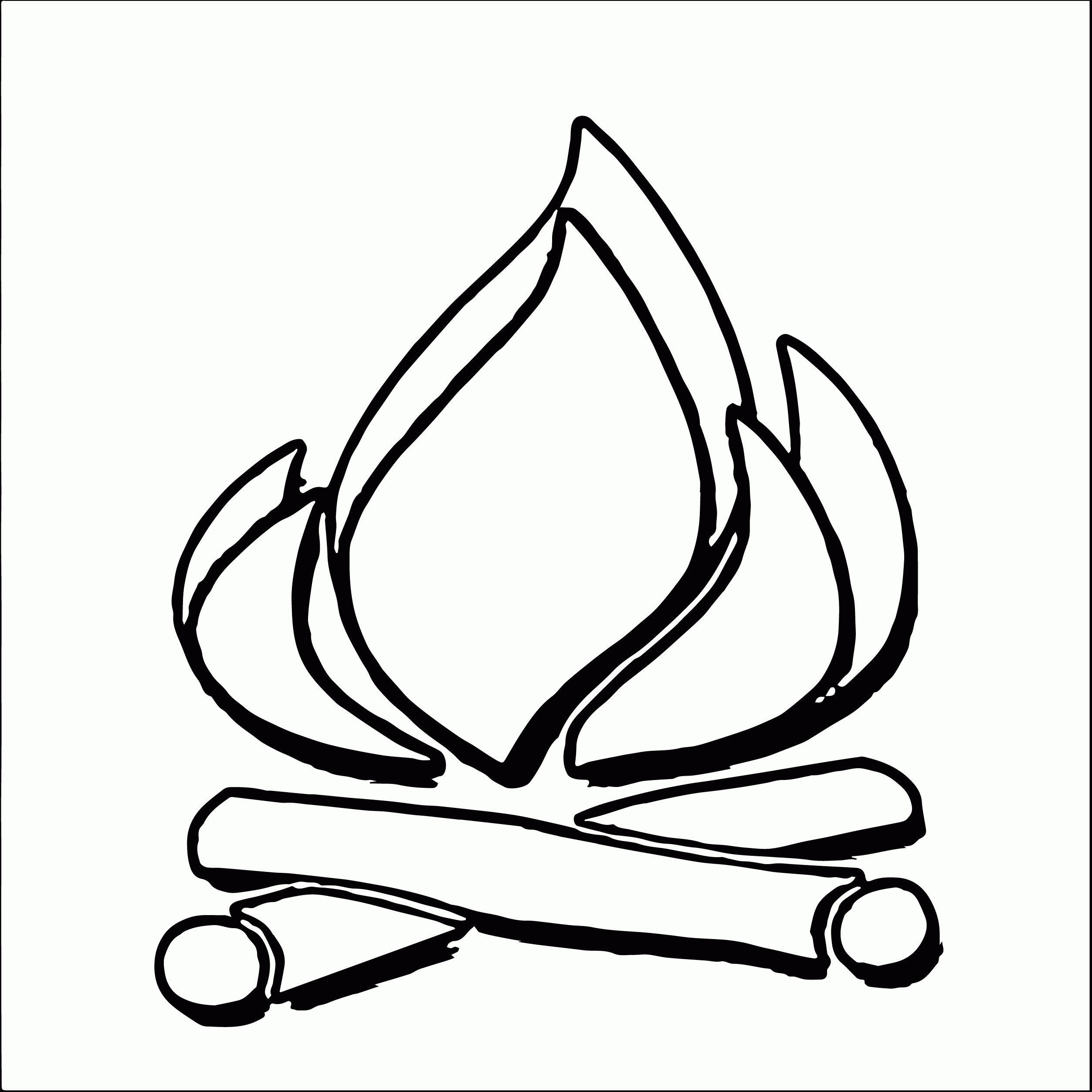 Campfire Coloring Page Coloring Home