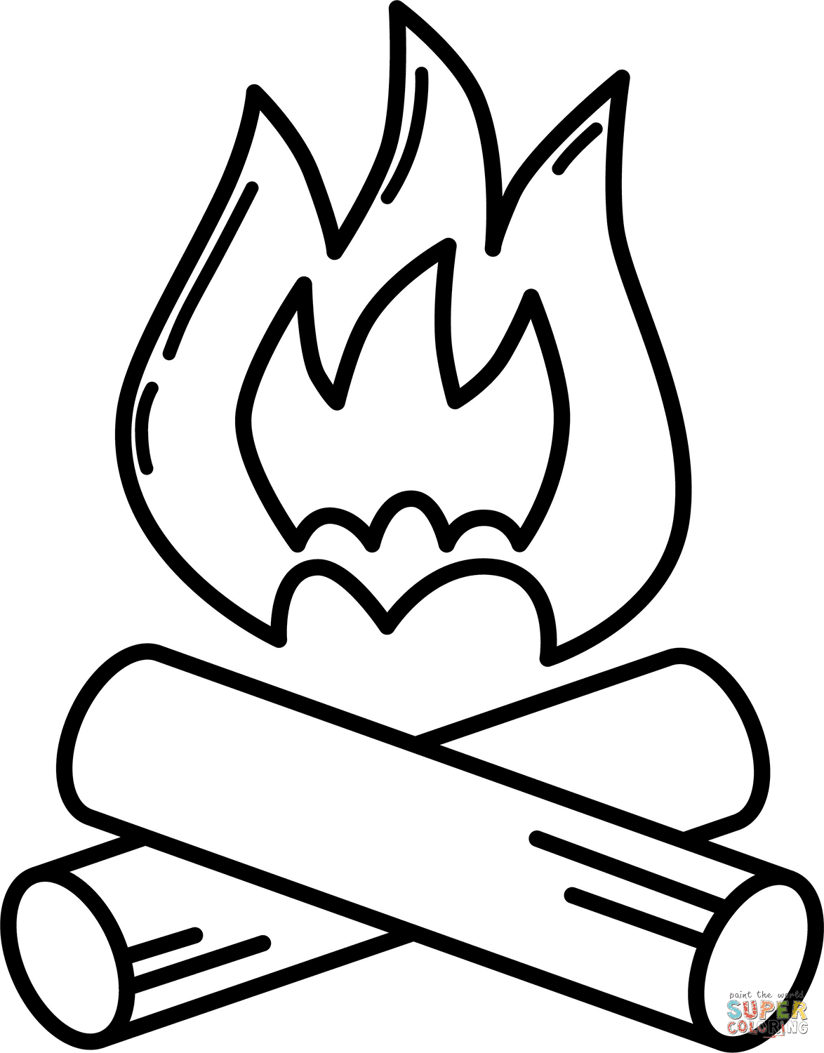 Camping Campfire Coloring Pages Free Printable Coloring Pages