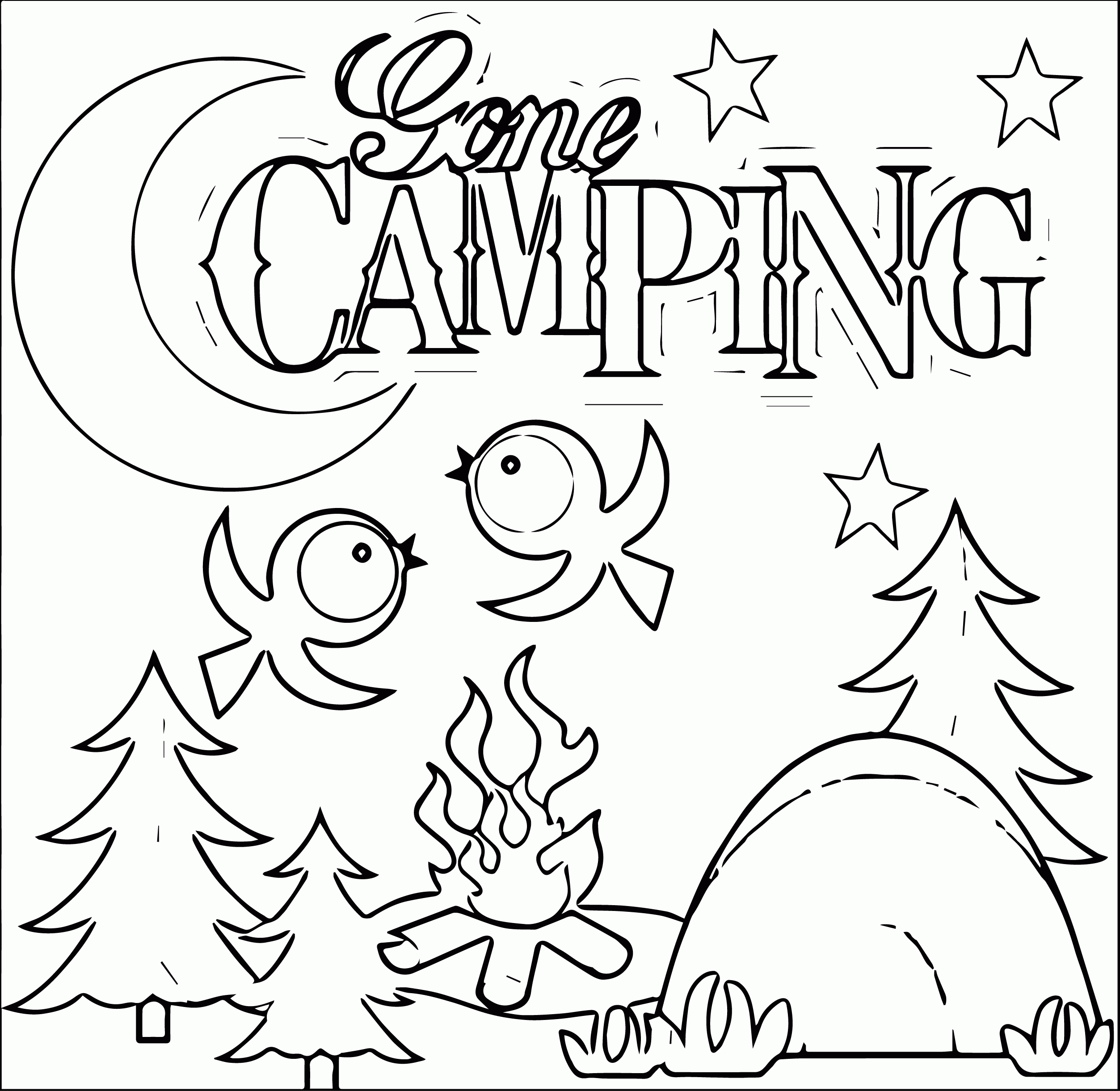 Camping Coloring Pages Printable