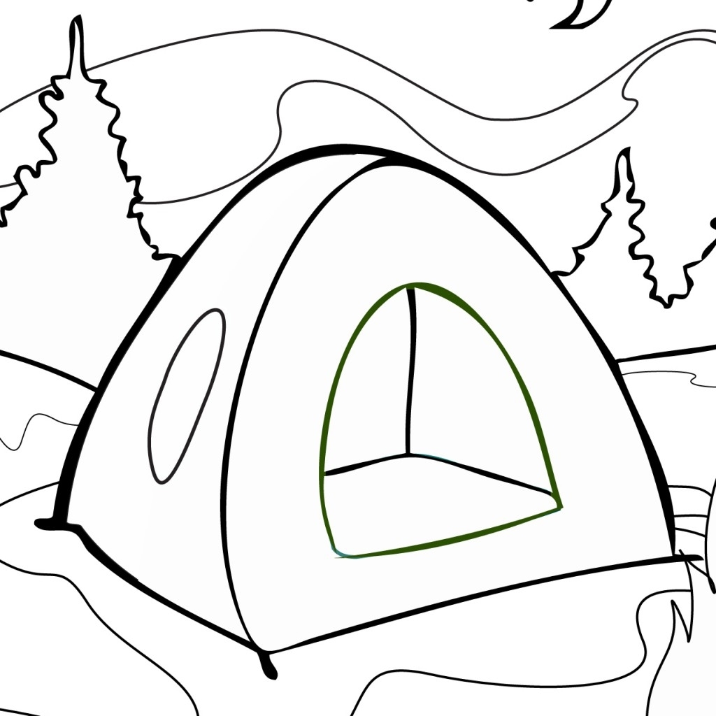 Camping Tent Coloring Page At GetColorings Free Printable Colorings Pages To Print And Color