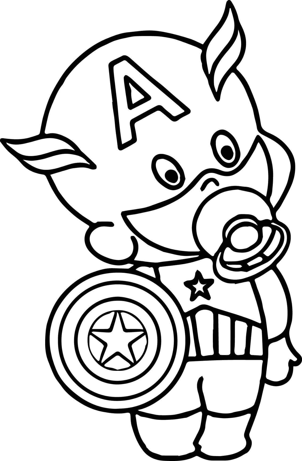 Captain America Printable Coloring Pages