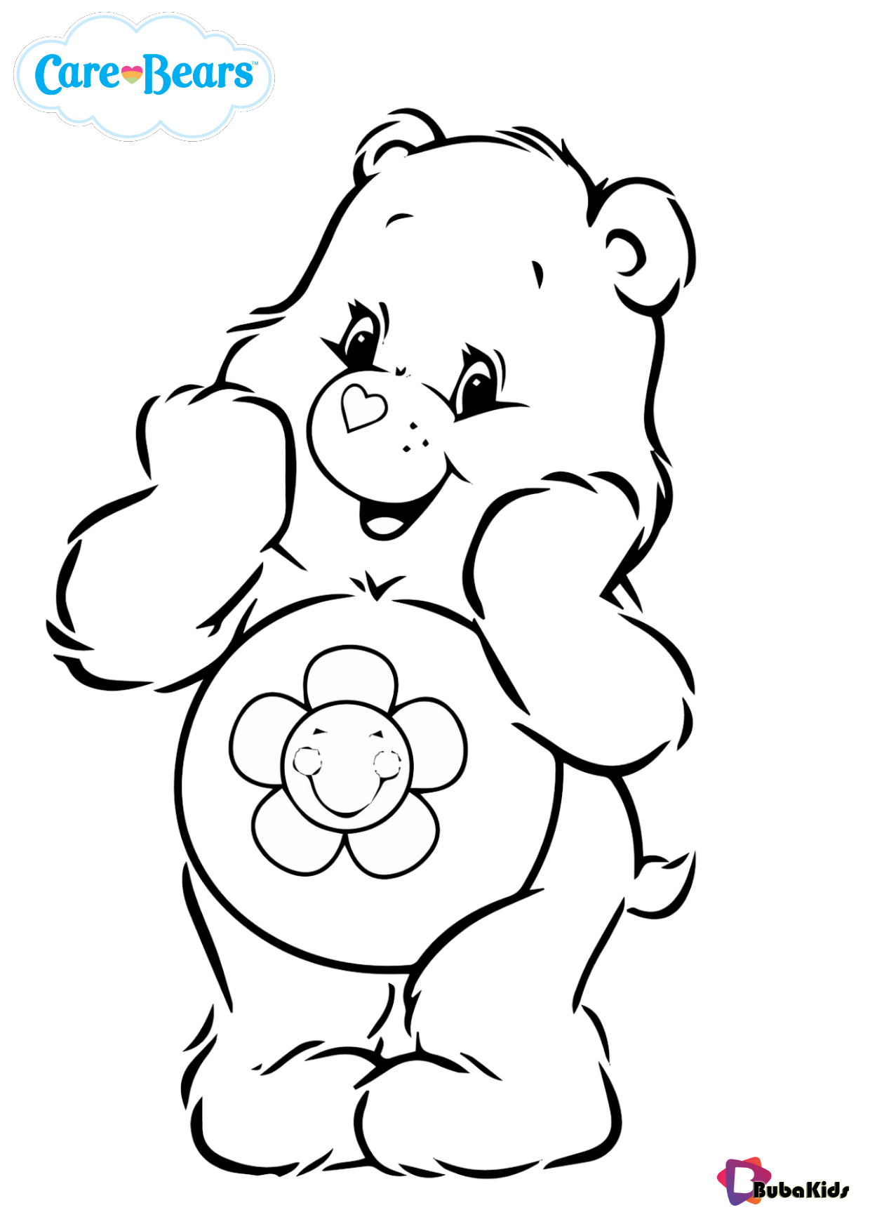 Care Bears Harmony Bear Coloring Pages BubaKids