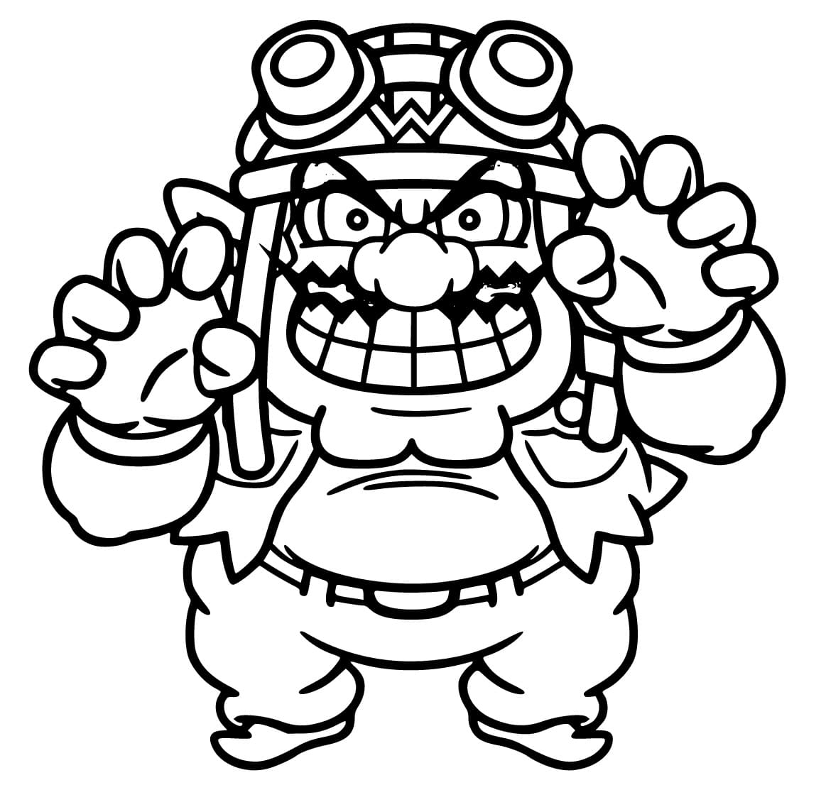 Wario Coloring Pages Printable