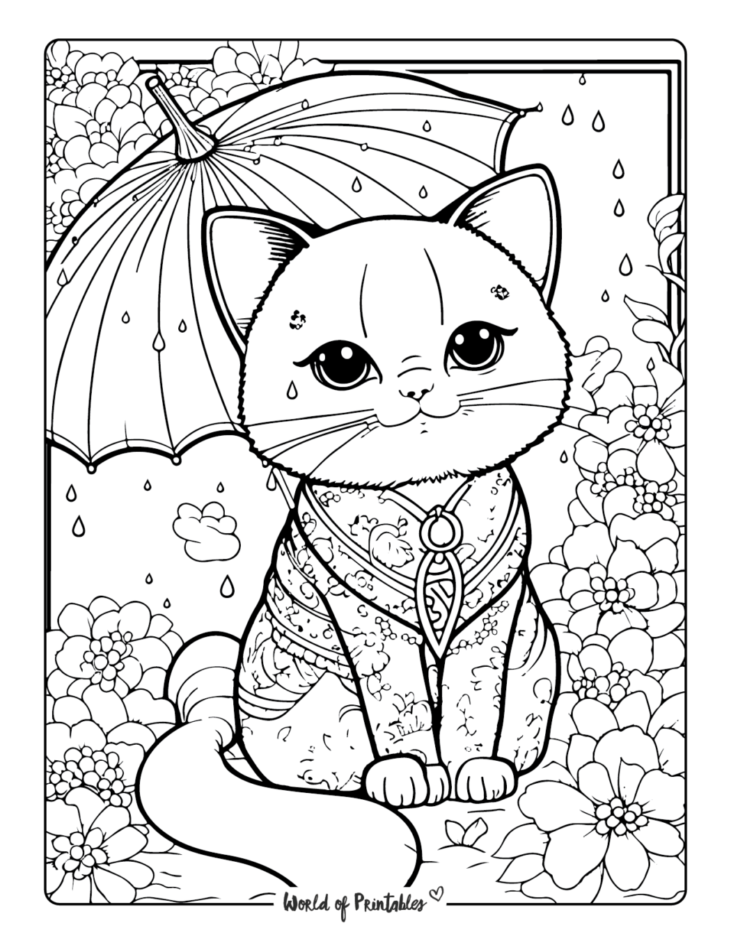 Adult Coloring Pages Printable Cats