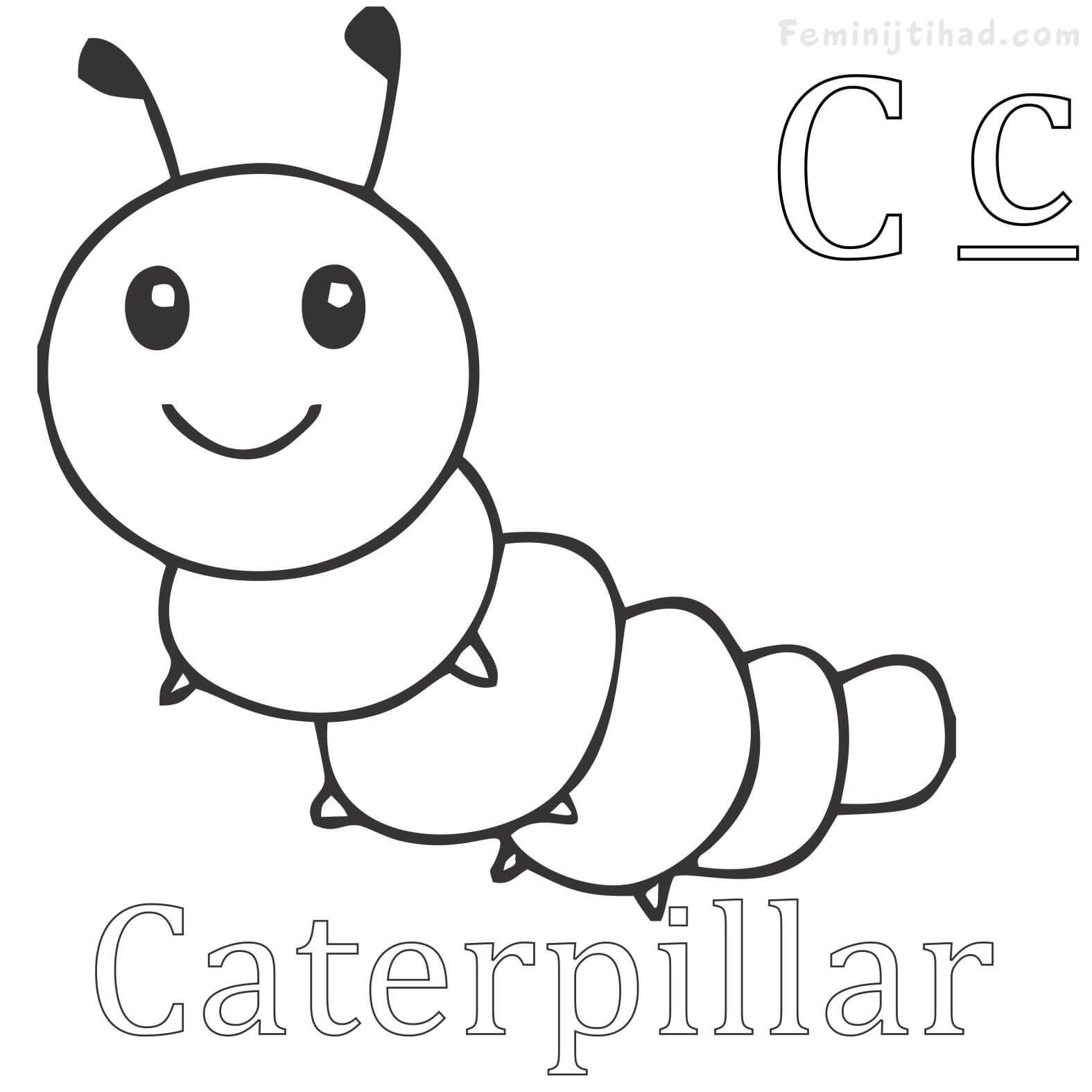 Printable Caterpillar Coloring Pages