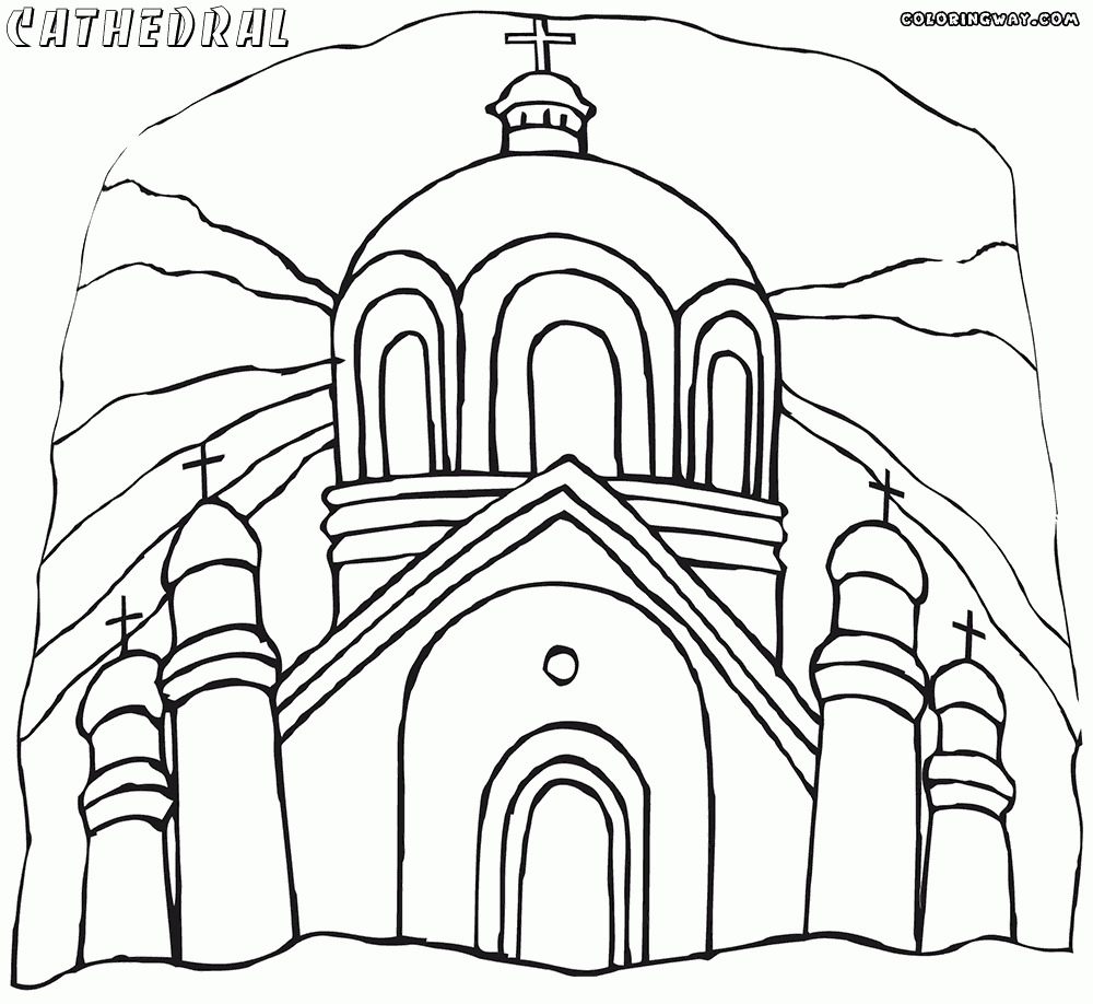 Cathedral Coloring Page Coloring Page To Download And Print Coloring Home