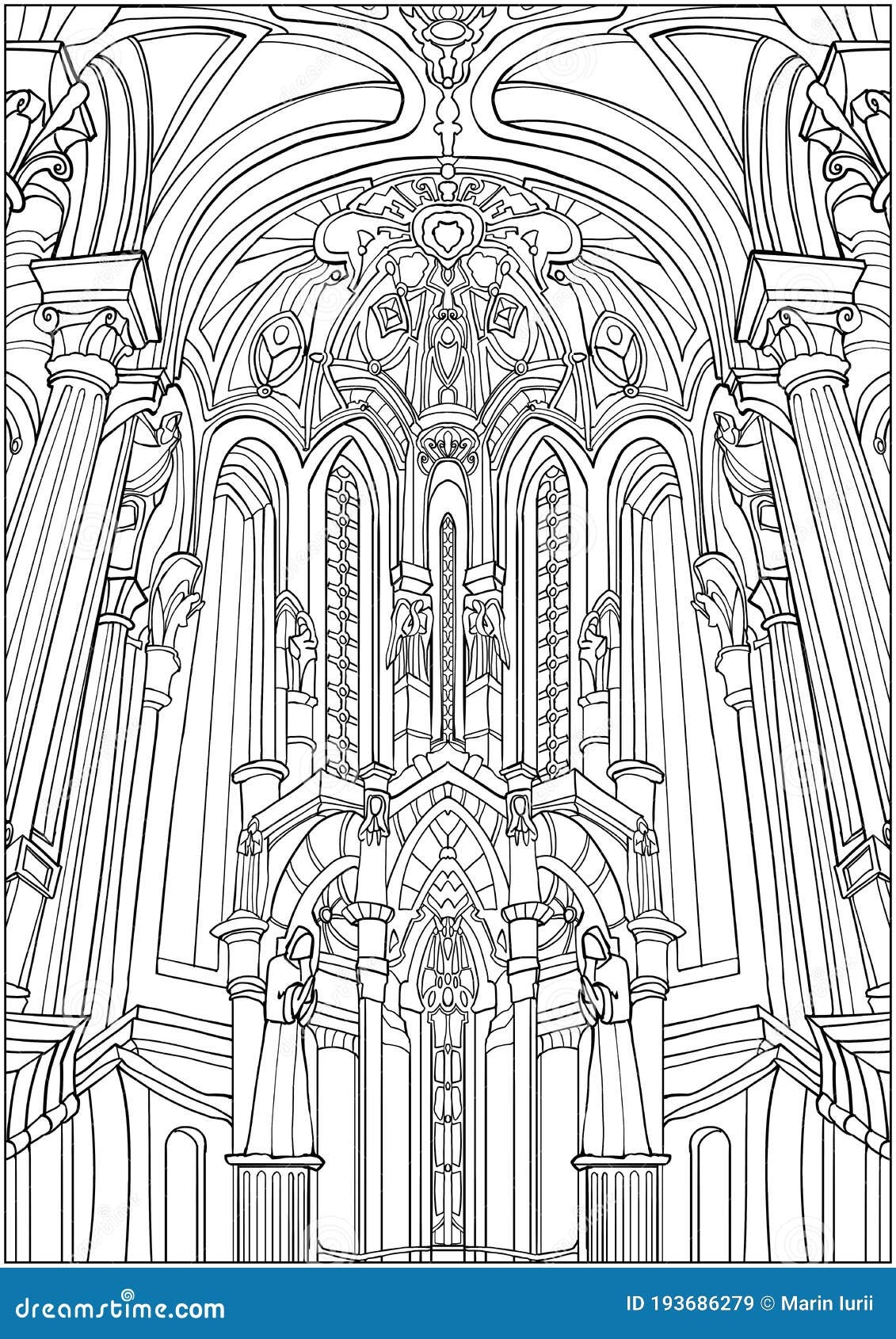 Cathedral Coloring Pages