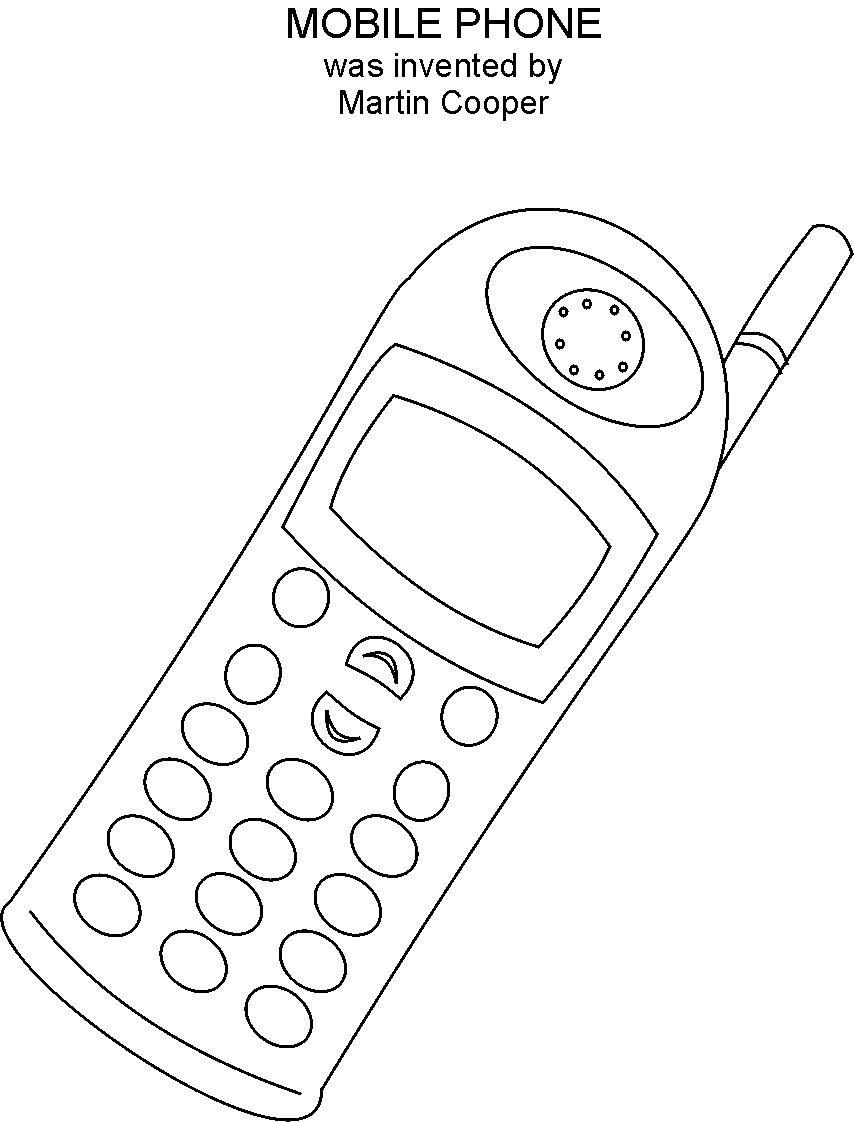 Cell Phone Coloring Pages Coloring Home