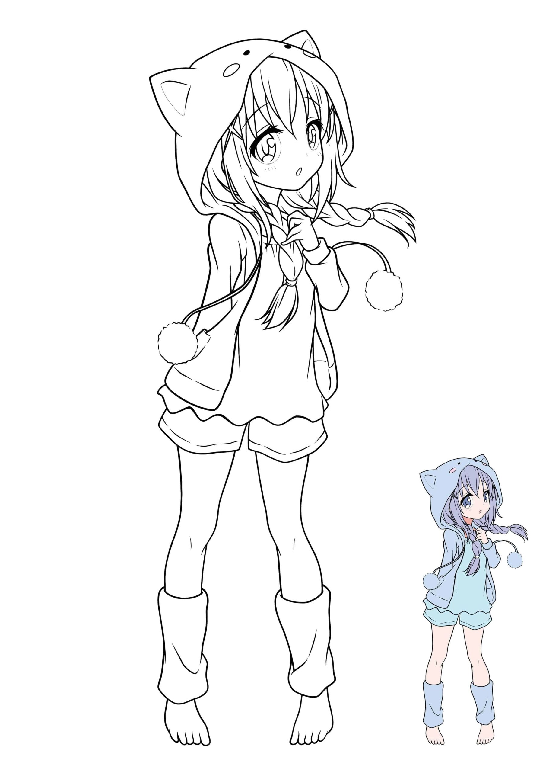 Chibi Girl Coloring Pages Printable