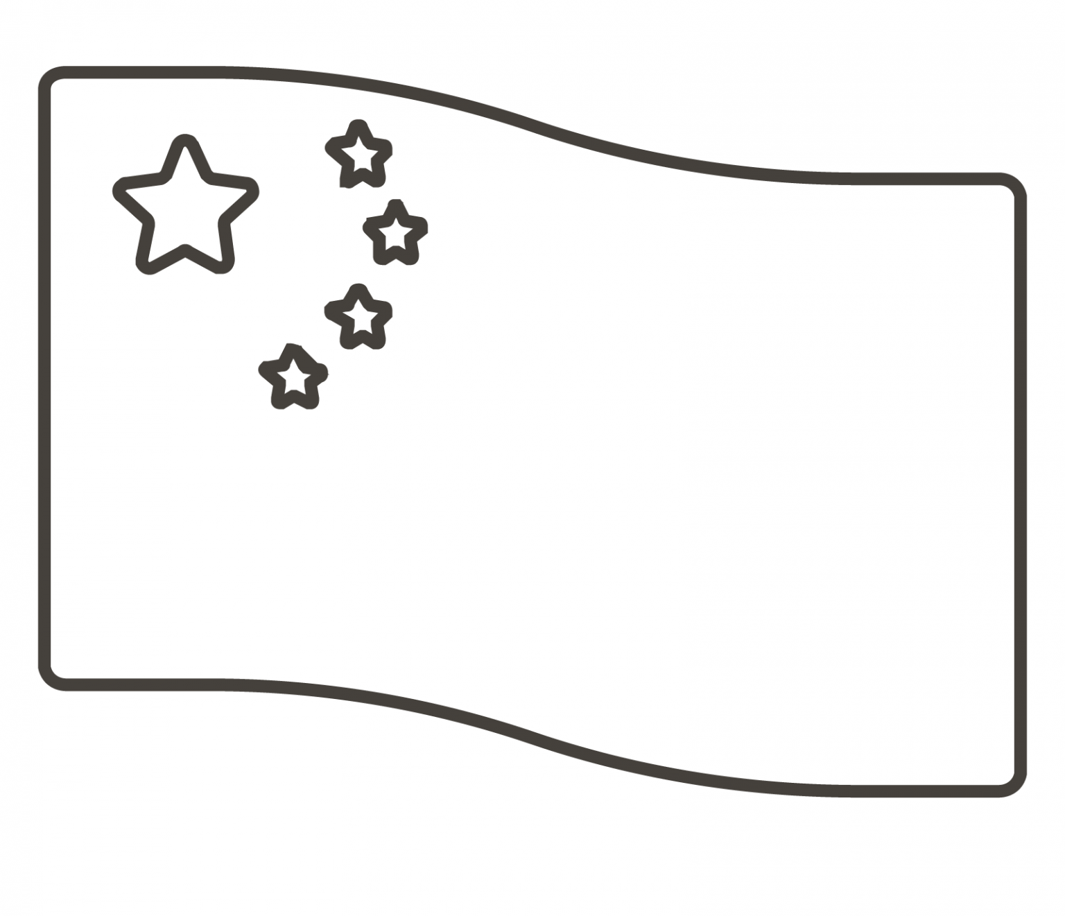 China Flag Coloring Page ColouringPages