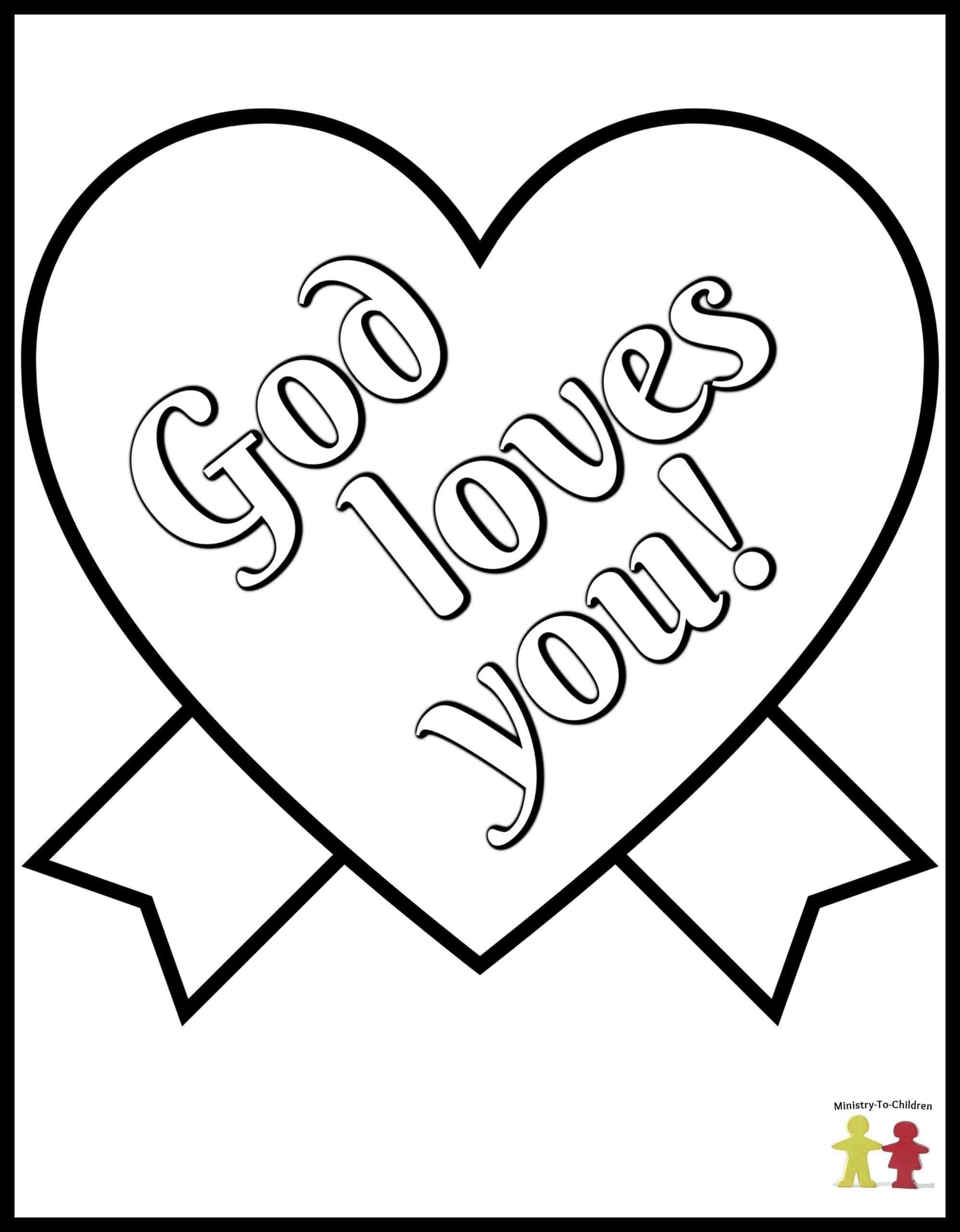 Valentines Religious Printable Coloring Pages