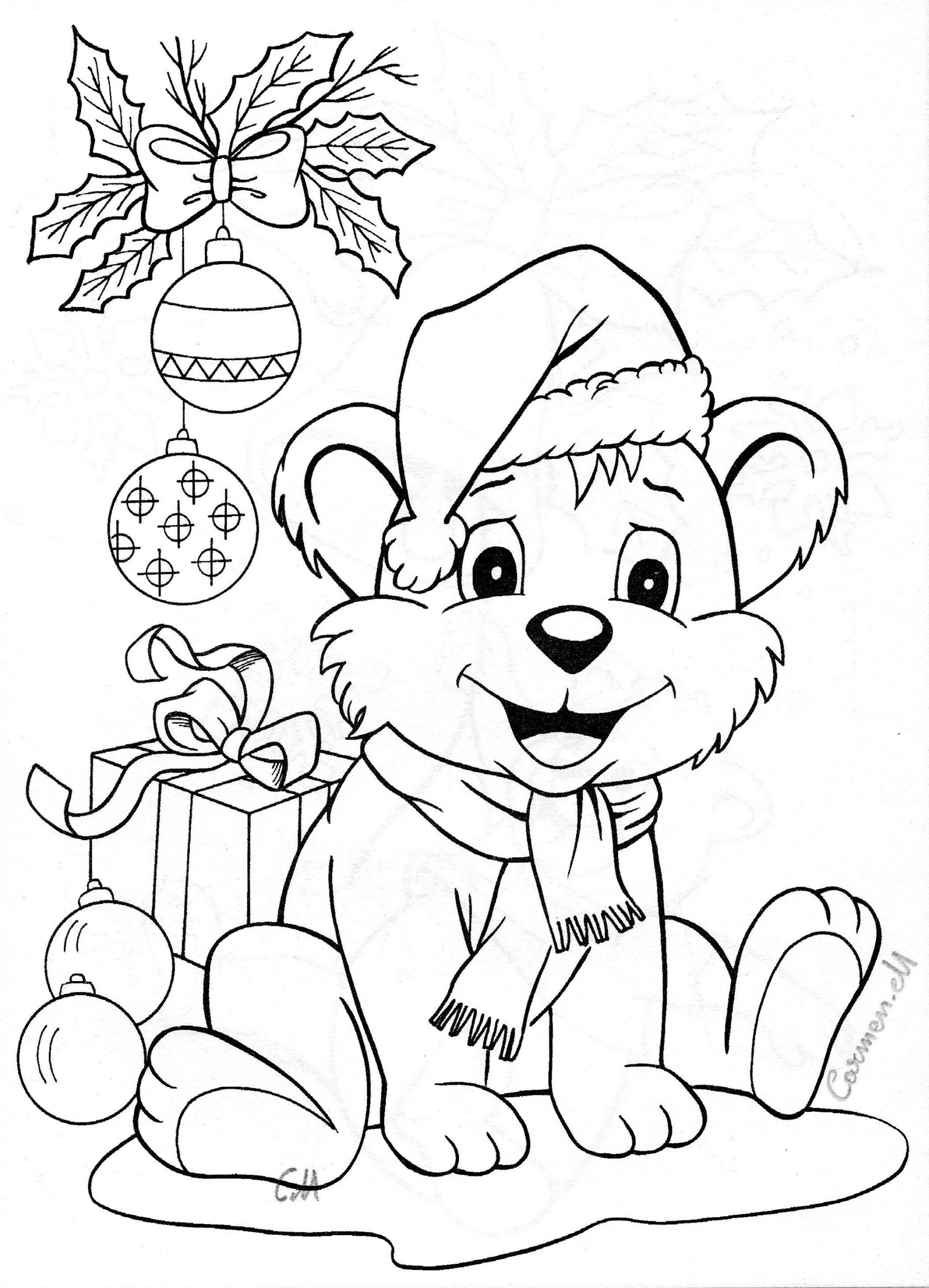 Christmas Animal Coloring Pages