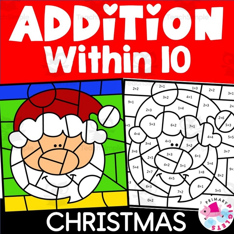 Math Christmas Coloring Pages Printable
