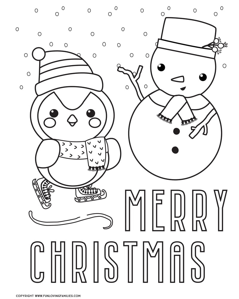 Printable Merry Christmas Coloring Pages