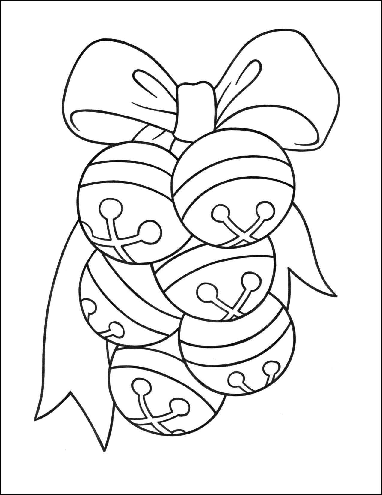 Jingle Bell Printable Coloring Page