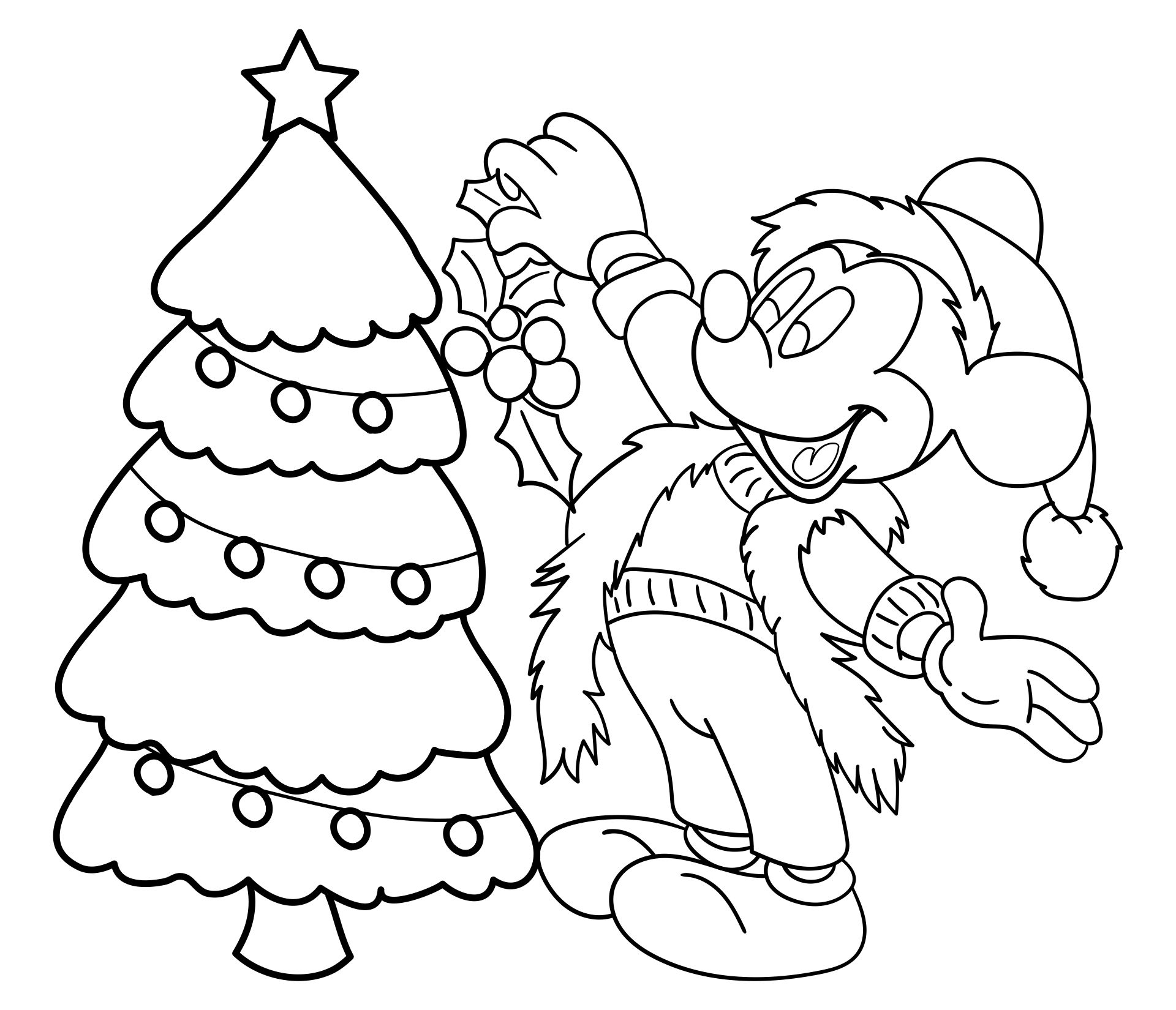 Christmas Disney Printable Coloring Pages