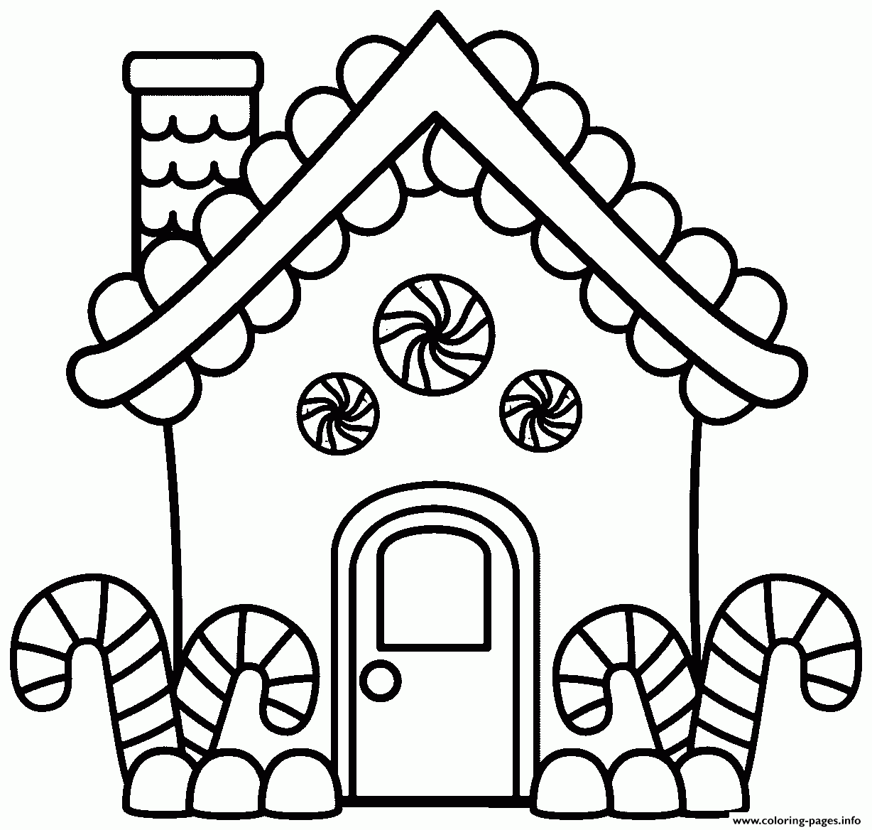 Christmas Ginger Biscuit Made Of Gingerbread Coloring Page Printable