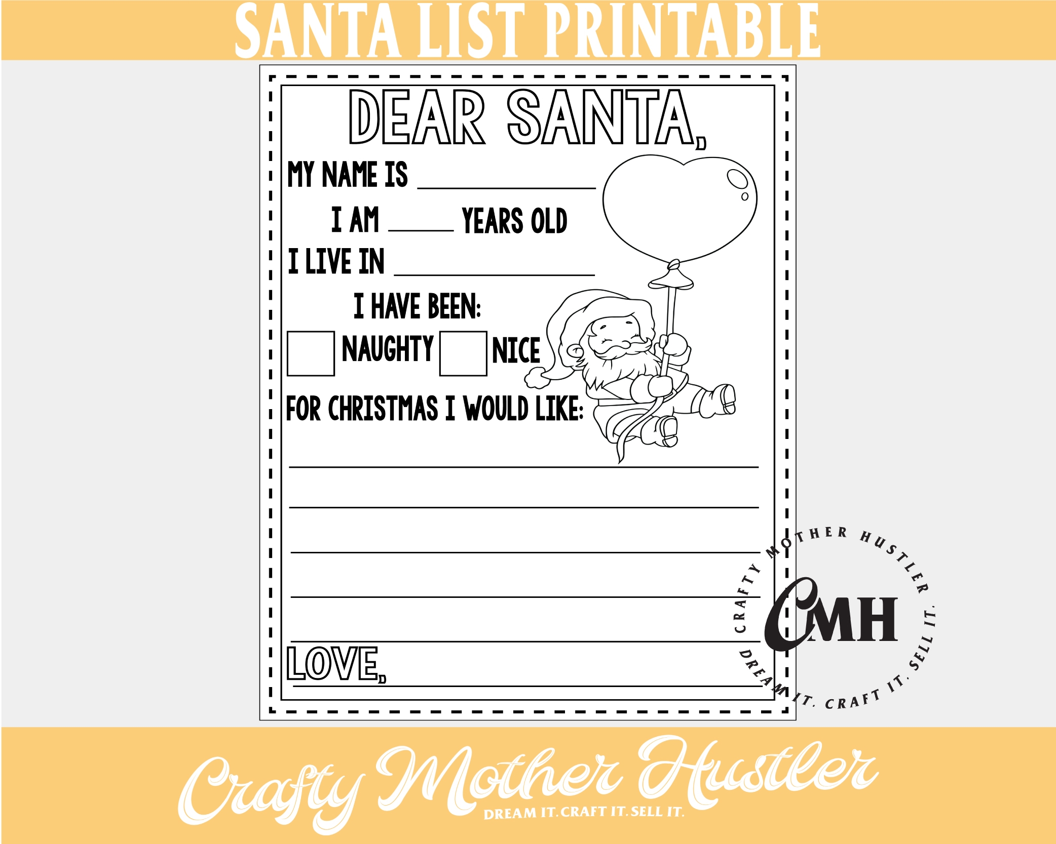 Christmas List Coloring Pages