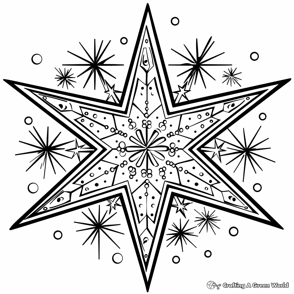 Christmas Star Coloring Pages Free Printable