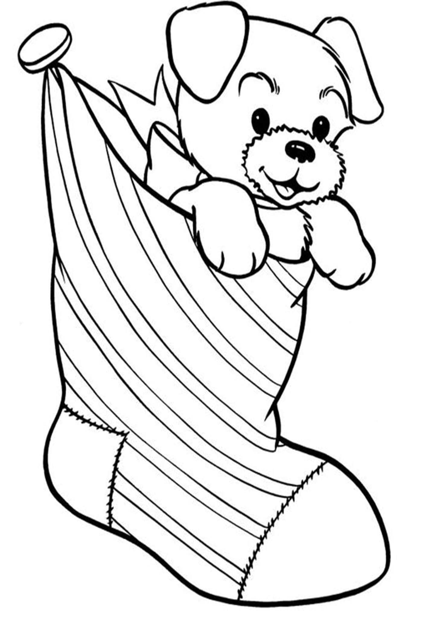 Stocking Coloring Pages Printable