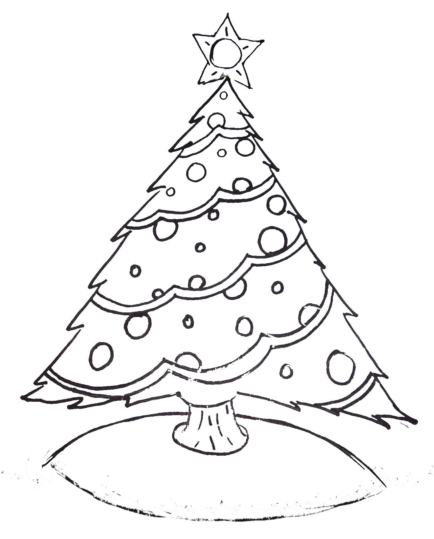 Printable Christmas Tree Coloring Pages