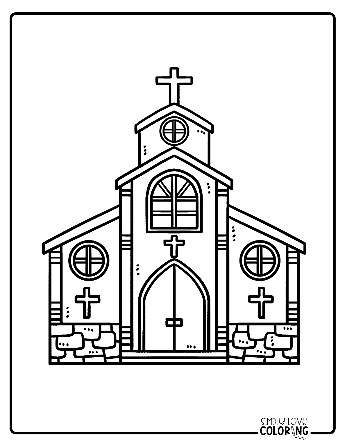Church Coloring Pages Free PDF Printables Simply Love Coloring