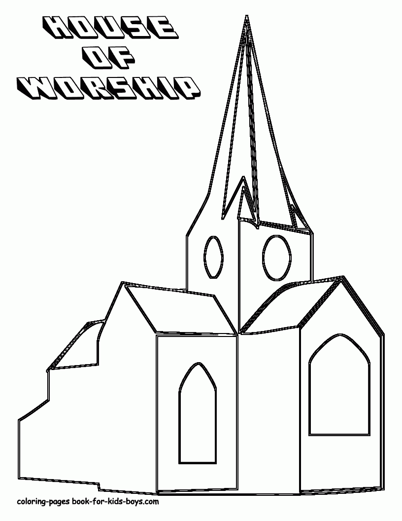 Church Coloring Pages To Download And Print For Free