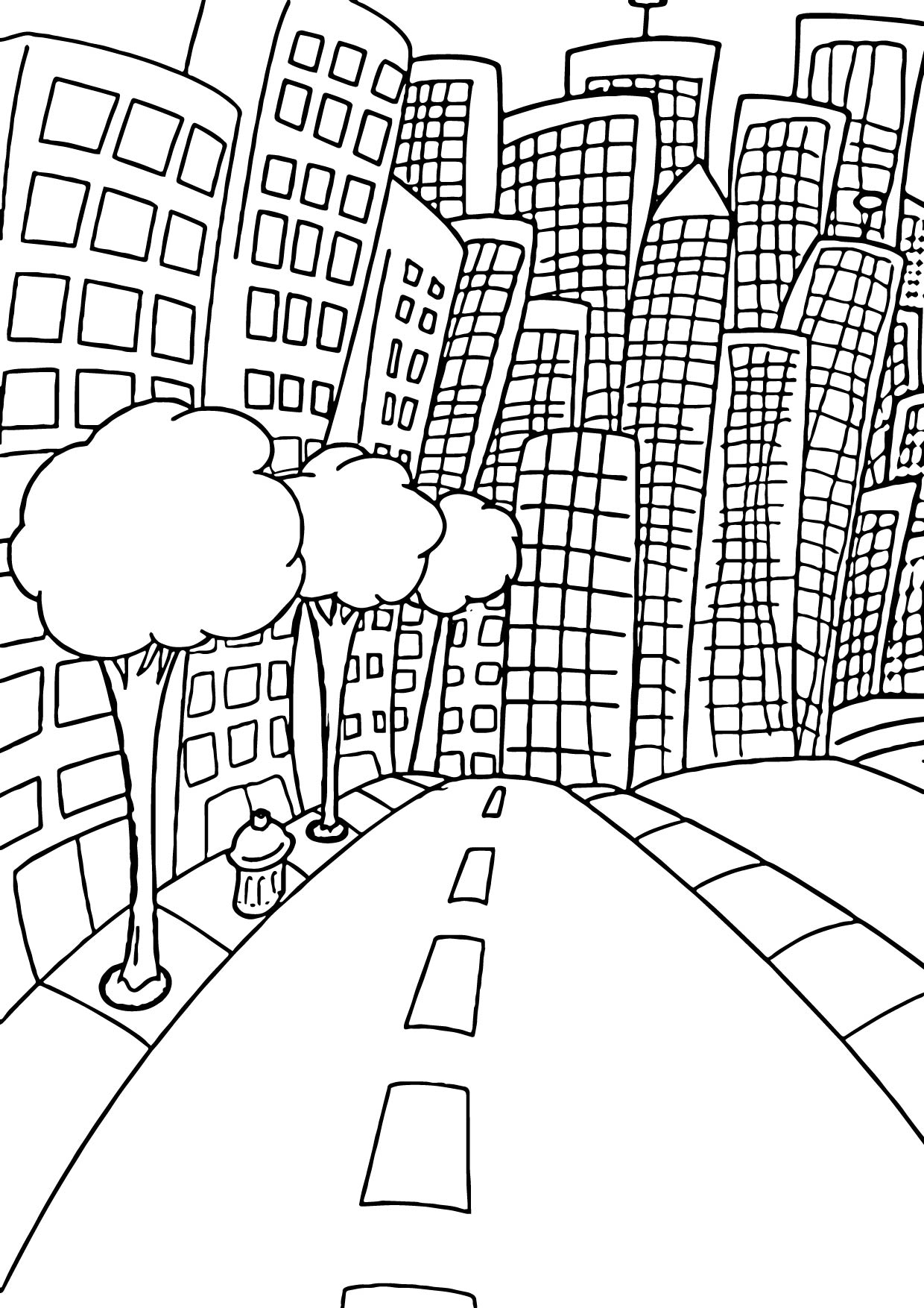 Cityscape Coloring Page At GetColorings Free Printable Colorings Pages To Print And Color