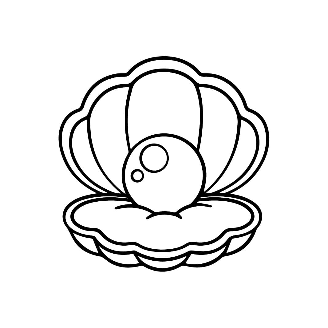 Printable Clam Coloring Page