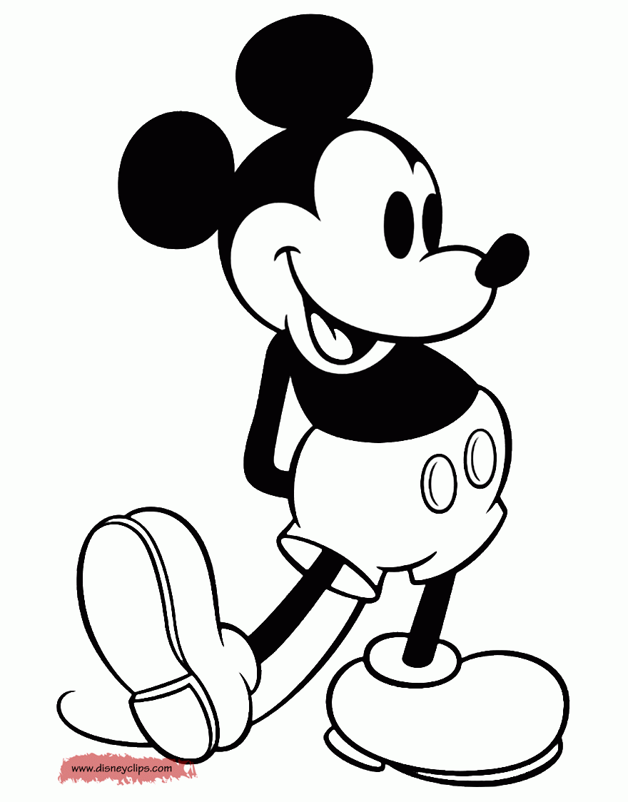 Classic Mickey Mouse Coloring Pages Disney Coloring Book