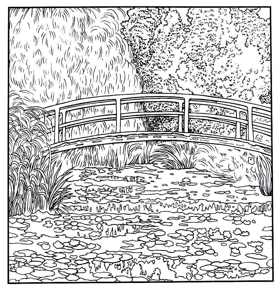 Claude Monet Printable Coloring Pages