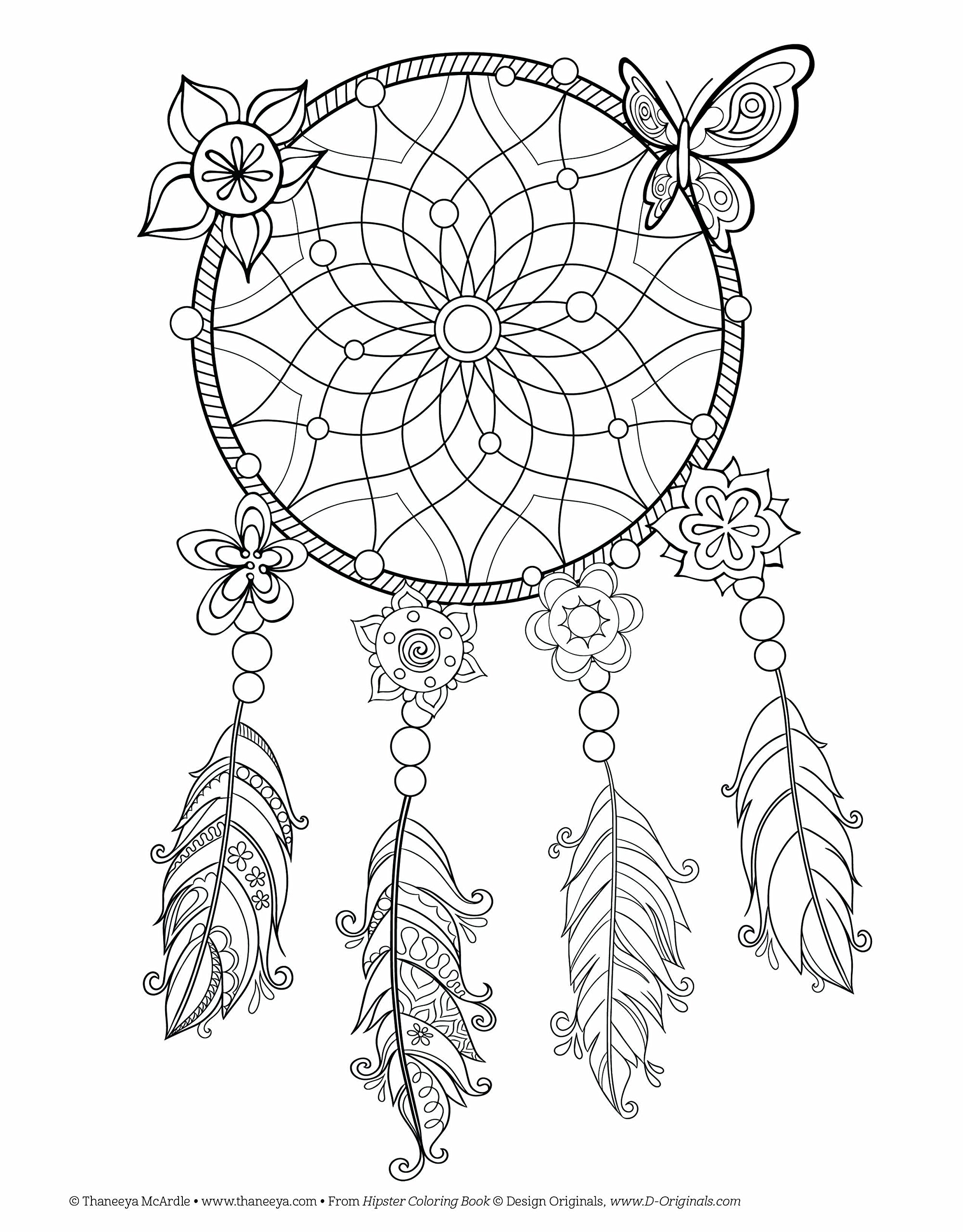 Printable Hippie Coloring Pages