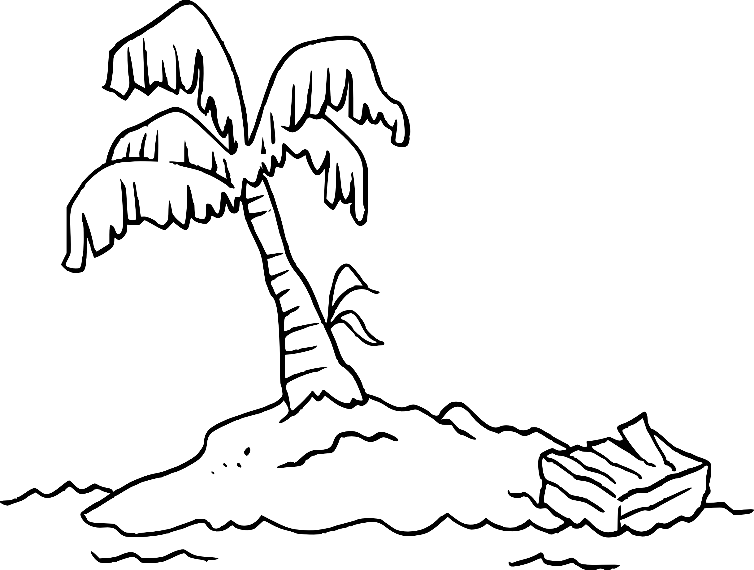 Coloriage Ile Deserte Imprimer