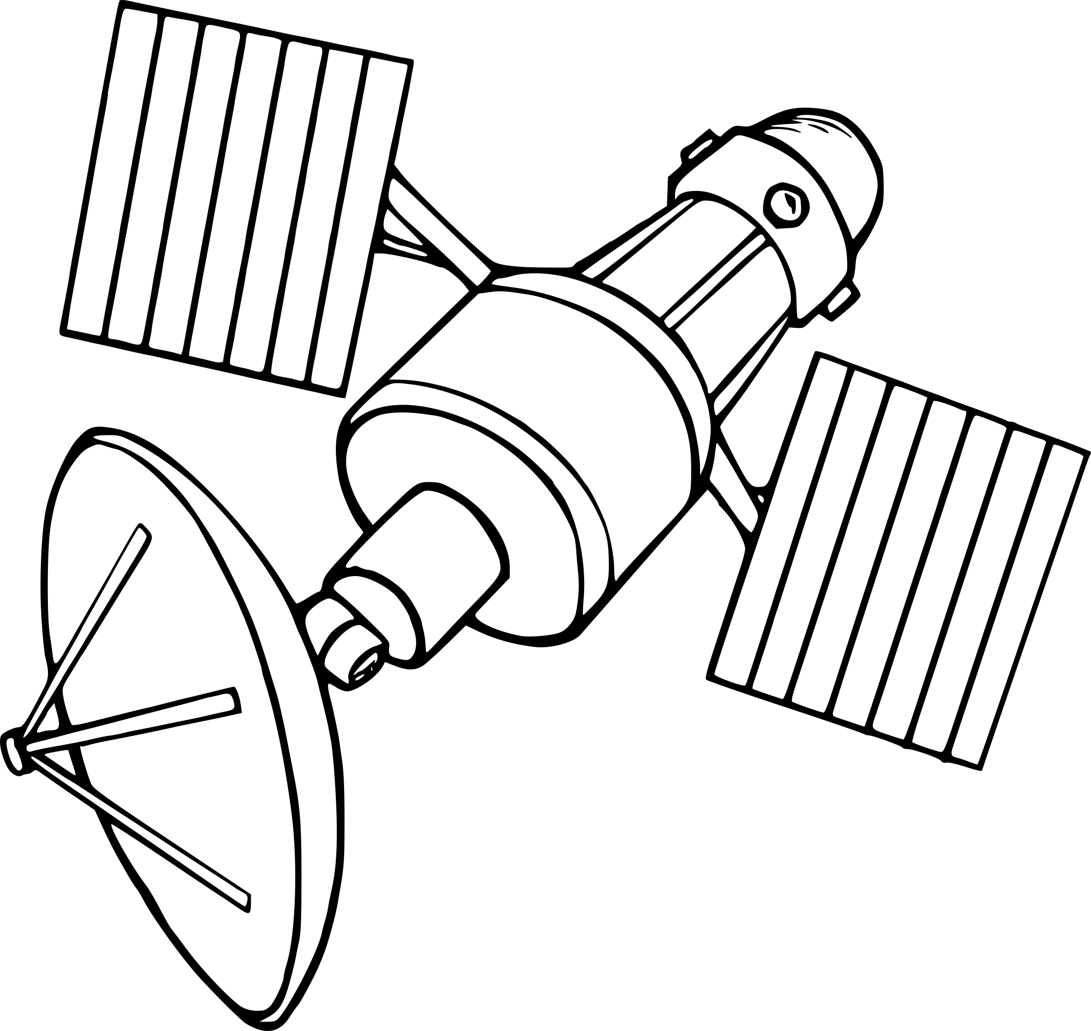 Coloriage Satellite Et Dessin Imprimer