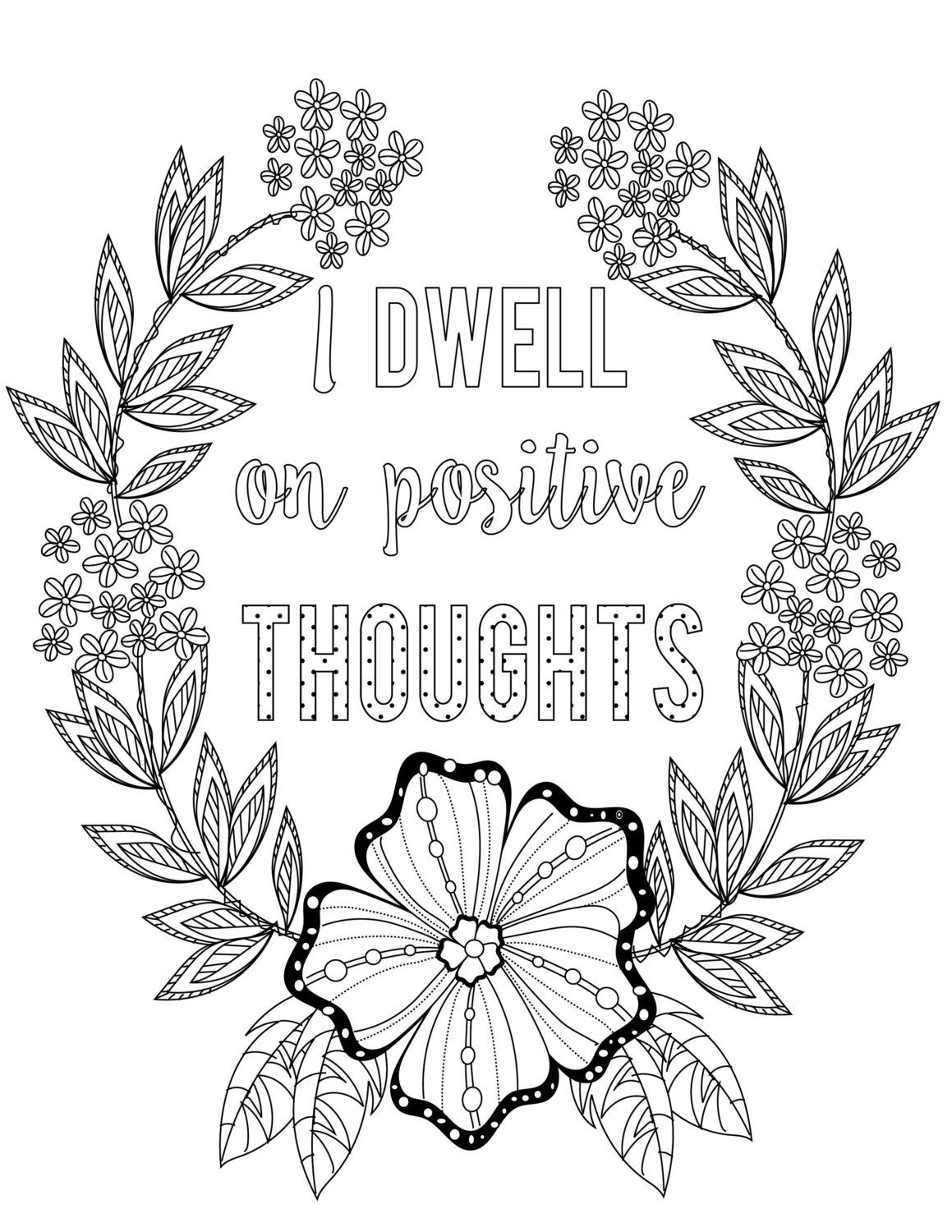 Coloring Inspirational Quotes The Uplifting Coloring Book For Adults Page 18 Quote Coloring