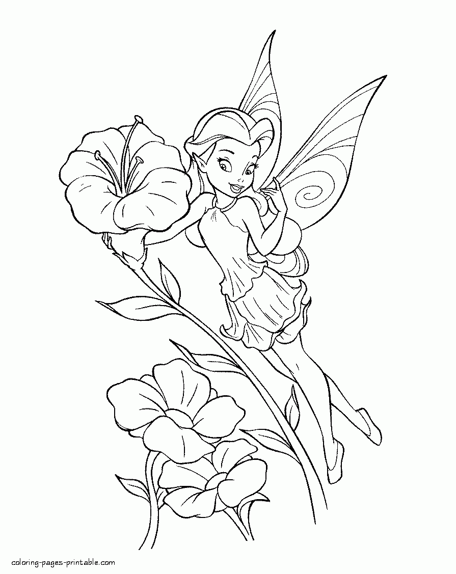 Printable Fairies Coloring Pages